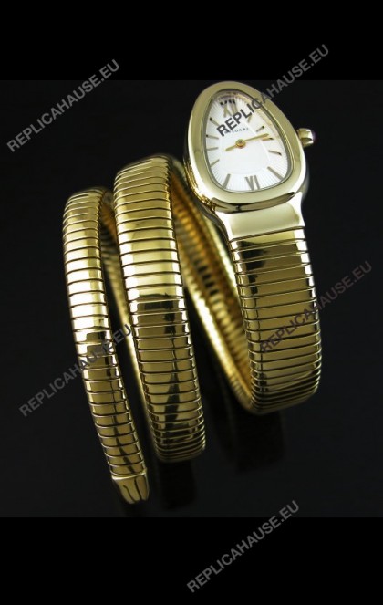 Bvlgari Serpenti Ladies Watch in Japanese Quartz Movement - Gold Plated Case