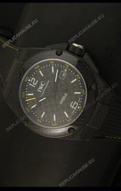 IWC Ingenieur Carbon Casing Swiss Replica Watch in Black Carbon Dial