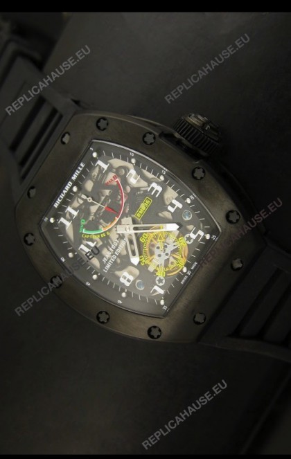 Richard Mille RM002 Power Reserve Tourbillon Swiss Replica Watch in PVD 