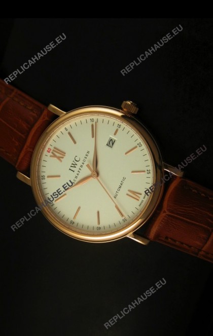 IWC Portofino Automatic Pink Gold Top Grade Japanese Replica Watch