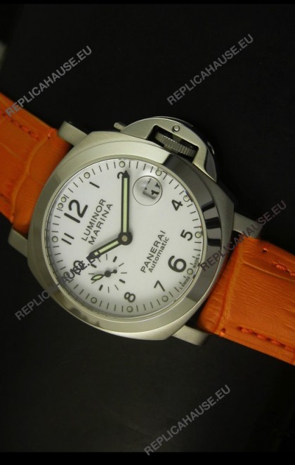 Panerai Luminor Marina PAM49 40MM Swiss Watch - Orange Strap