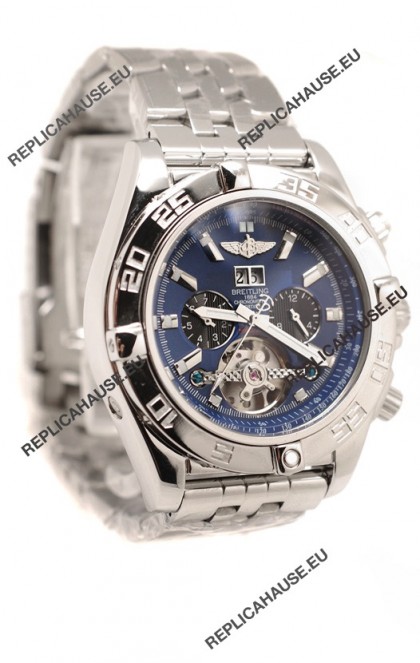 Breitling Chronograph Chronometre Replica Watch in Blue Dial