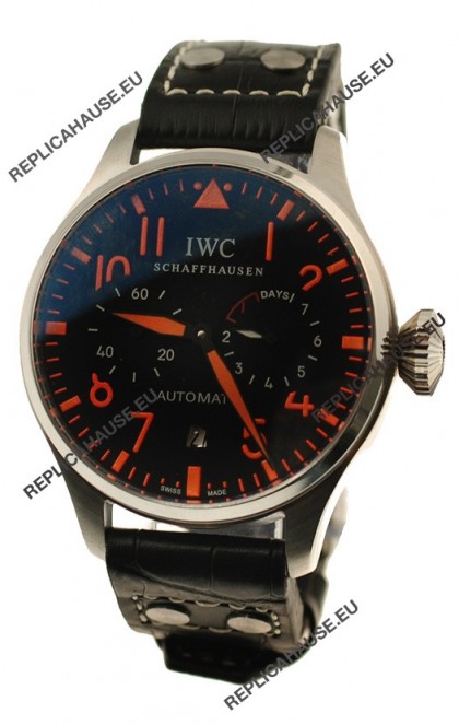 IWC Big Pilot Swiss Replica Watch in Orange Markers