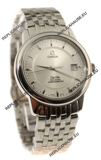 Omega Co-Axial Deville Japanese Steel Watch in Stick Markers