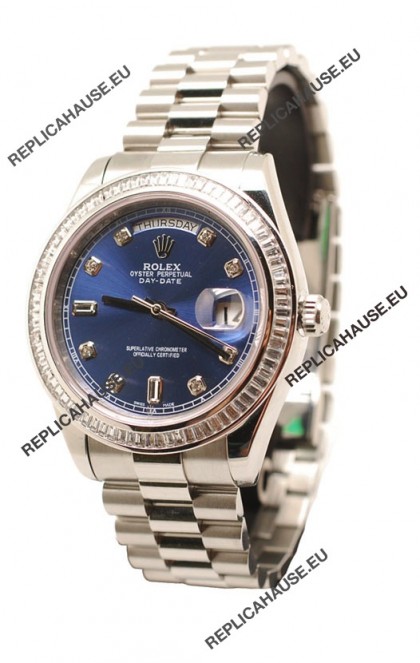 Rolex Day Date Silver Swiss Replica Watch
