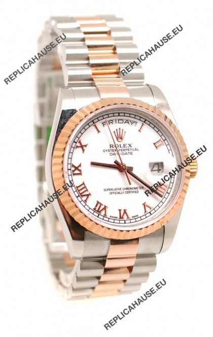 Rolex Day Date Two Tone Swiss Replica Watch