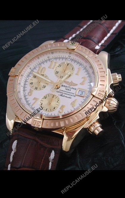 Breitling Windrider Swiss Replica Watch in White Dial