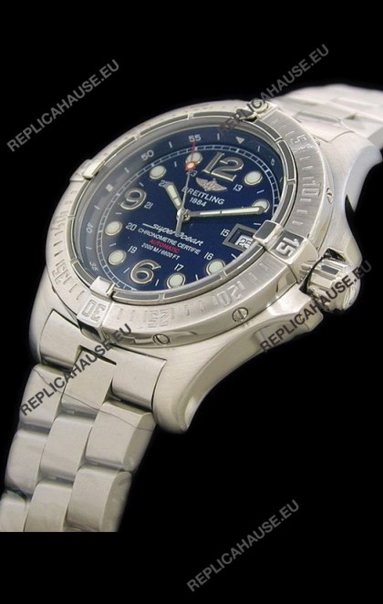 Breitling Superocean Steelfish Swiss Replica Watch in Blue Dial