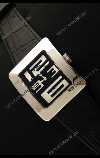 Franck Muller Geneve Infinity Japanese Steel Watch in White Numeral Markers