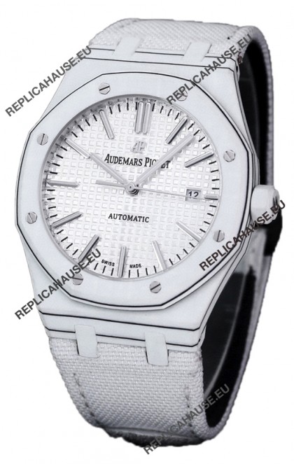 Audemars Piguet Royal Oak Ref.15400 Forged Carbon Casing Watch White Dial in 1:1 Mirror Replica
