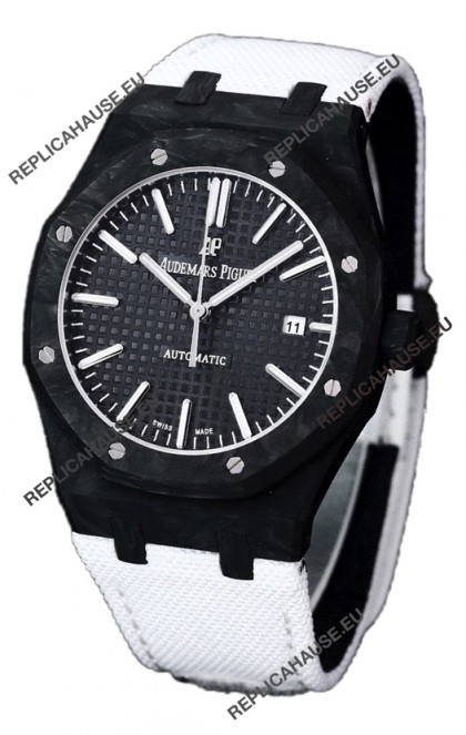 Audemars Piguet Royal Oak Ref.15400 Forged Carbon Casing Watch Black Dial in 1:1 Mirror Replica