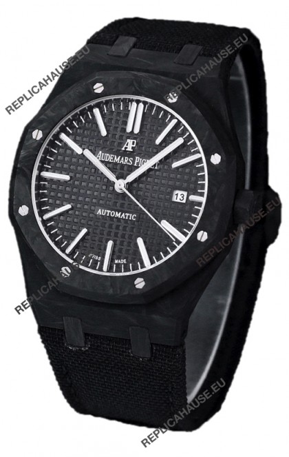 Audemars Piguet Royal Oak Ref.15400 Forged Carbon Casing Watch Black Dial in 1:1 Mirror Replica