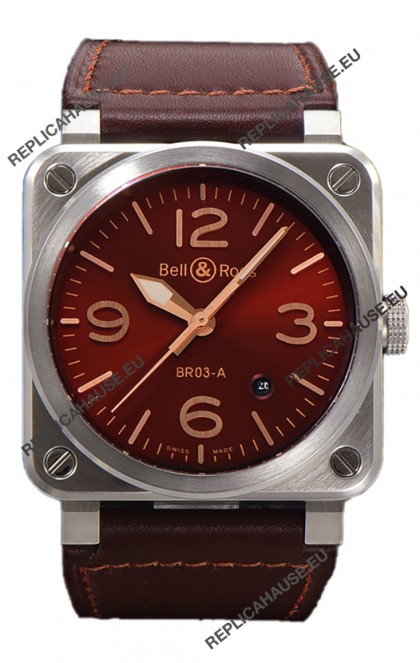 Bell and Ross BR03-A Golden Heritage Edition 904L Swiss Replica Watch 