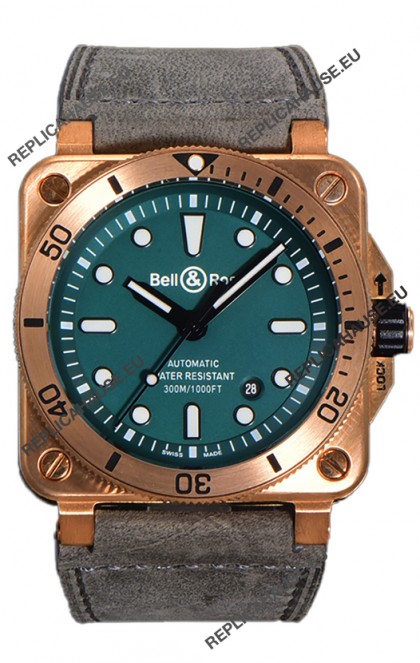 Bell & Ross BR03-92 Diver Green Dial Bronze Casing Swiss Replica Watch 1:1 Mirror Replica