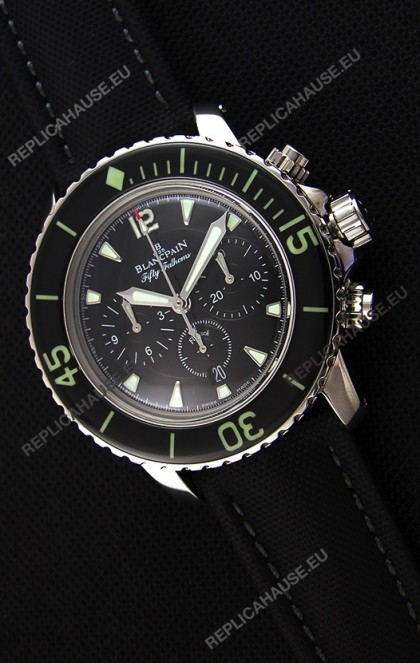 Blancpain Blancpain Fifty Fathoms Chronograph Flyback Black 1:1 Mirror Replica Watch