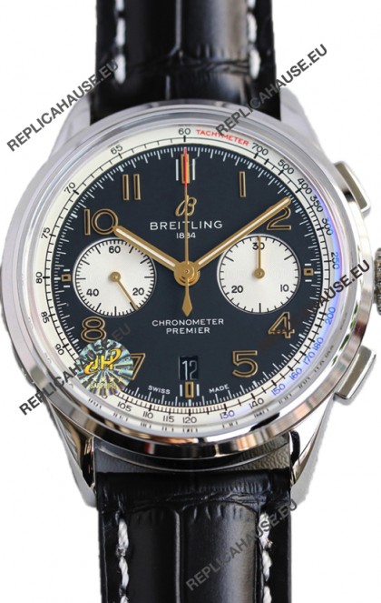 Breitling Premier B01 Chronograph 42 Edition Steel Casing Blue Dial - 1:1 Mirror Replica Watch