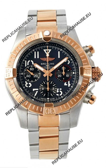 Breitling Avenger B01 Chronograph 45 Two Tone Rose Gold 1:1 Mirror Swiss Replica Watch 