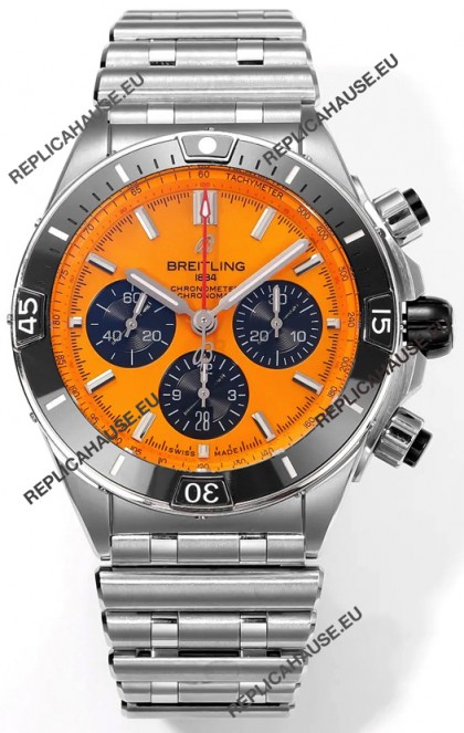 Breitling Chronomat B01 42 Edition Swiss 904L Steel Casing Pale Yellow Dial 1:1 Mirror Replica Watch
