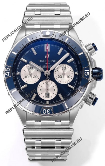 Breitling Chronomat B01 42 Edition Swiss 904L Steel Casing Blue Dial 1:1 Mirror Replica Watch