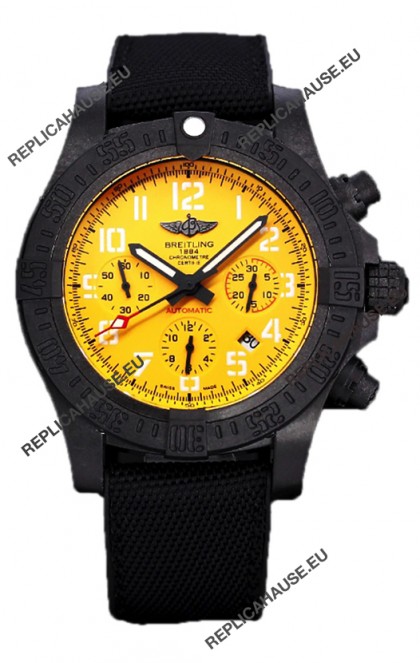 Breitling Avenger Hurricane Chronograph Yellow Dial 1:1 Mirror Swiss Replica Watch 