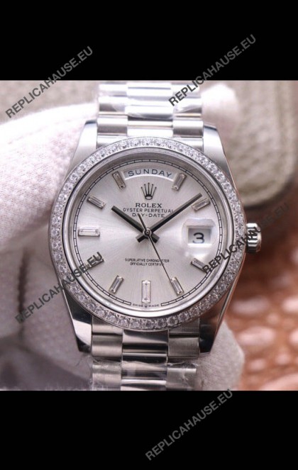 Rolex Day Date Presidential 904L Steel 40MM - Steel Dial 1:1 Mirror Quality Watch