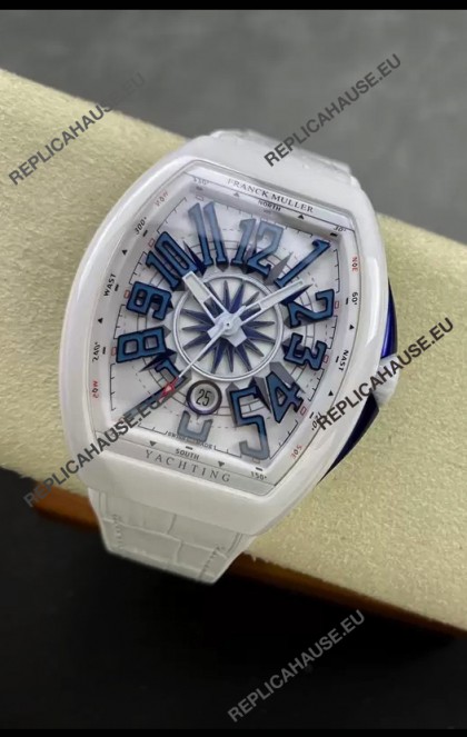 Franck Muller Vanguard Yachting White Ceramic 1:1 Mirror Swiss Replica Watch