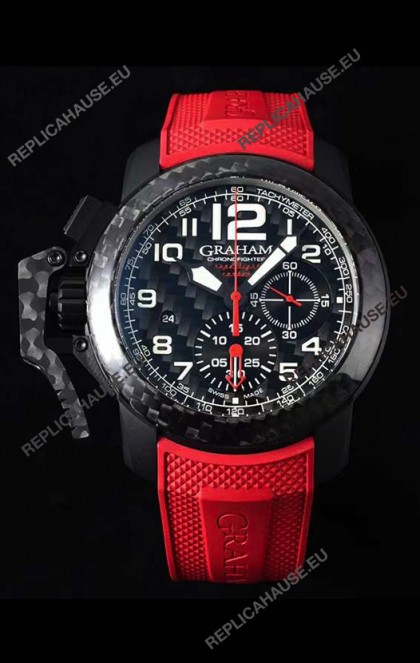 Graham Chronofighter Superlight Carbon Red 1:1 Mirror Swiss Replica Watch 