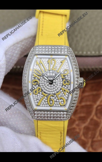 Franck Muller Vanguard Ladies 1:1 Mirror Swiss Replica Watch 32MM Wide Steel Casing