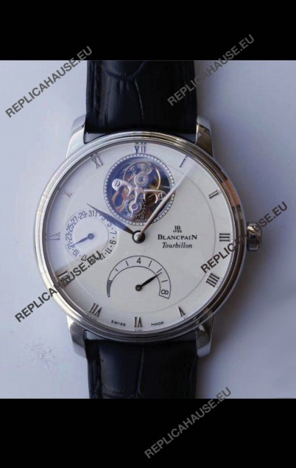Blancpain Villeret 8 Jours Tourbillon Swiss Edition 1:1 Mirror Replica Watch - White Dial 