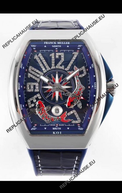 Franck Muller Vanguard KOI V45 YT SC DT AC BL KOI 2 Swiss Replica Watch 