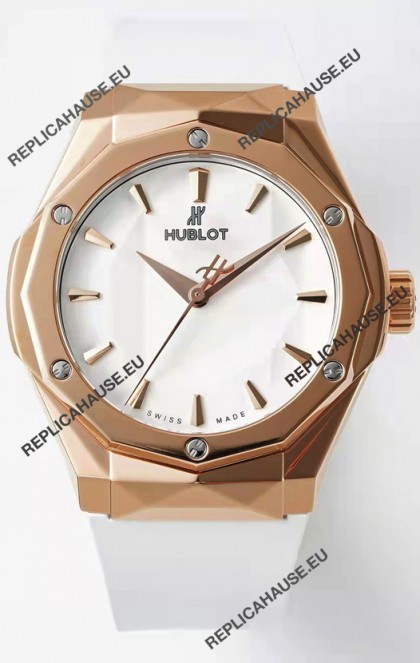 Hublot Classic Fusion Orlinski King Gold 40MM Edition White Dial Swiss Replica Watch