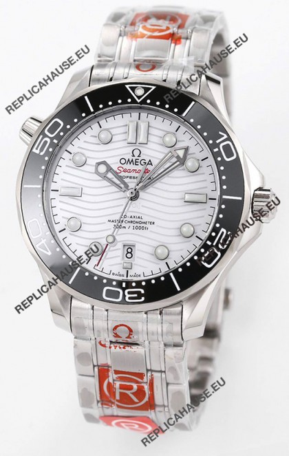 Omega Seamaster 300M Master Chronometer White Swiss 904L Steel 1:1 Mirror Replica Watch