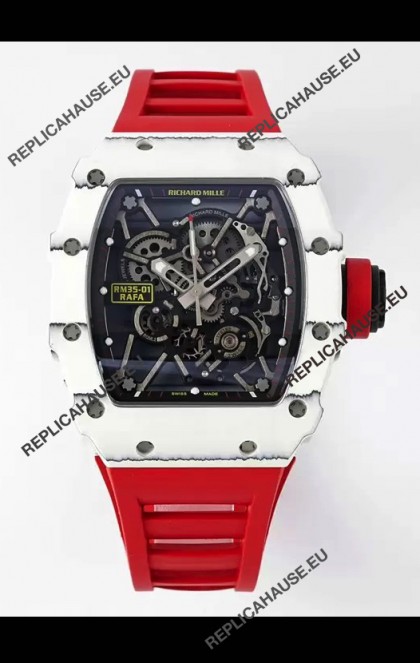 Richard Mille RM35-01 Rafael Nadal Carbon Fiber Casing with Genuine Tourbillon Super Clone Watch 