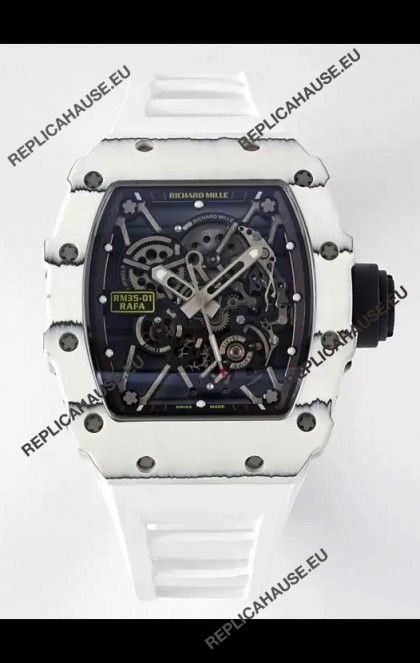 Richard Mille RM35-01 Rafael Nadal Carbon Fiber Casing with Genuine Tourbillon Super Clone Watch 