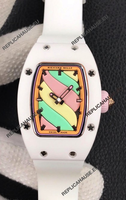 Richard Mille RM-07 Bon Bon White Ceramic Ladies 1:1 Swiss Replica Watch 