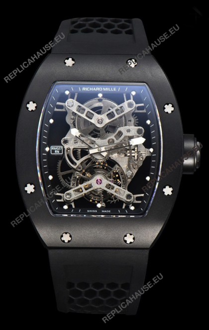 Richard Mille RM027 Rafael Nadal Titanium Casing with Genuine Swiss Tourbillon Movement Super Clone