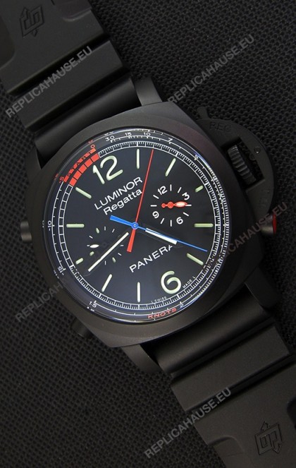 Panerai Luminor Regatta Japanese Replica Watch in PVD Case