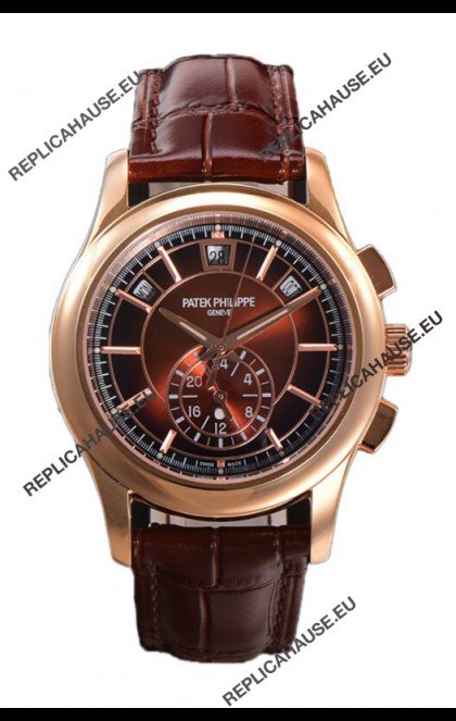 Patek Philippe 5205 Complications Moonphase Brown Dial 1:1 Mirror Swiss Replica Watch