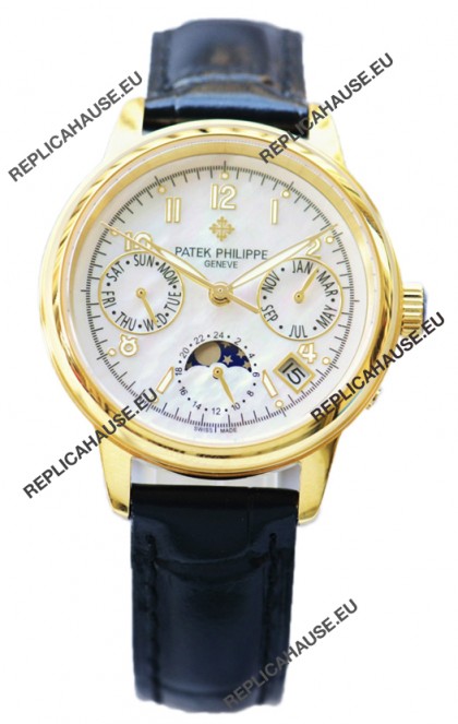 Patek Philippe Grand Complications Ladies First Perpetual Calendaer Yellow Gold Swiss Replica Watch 