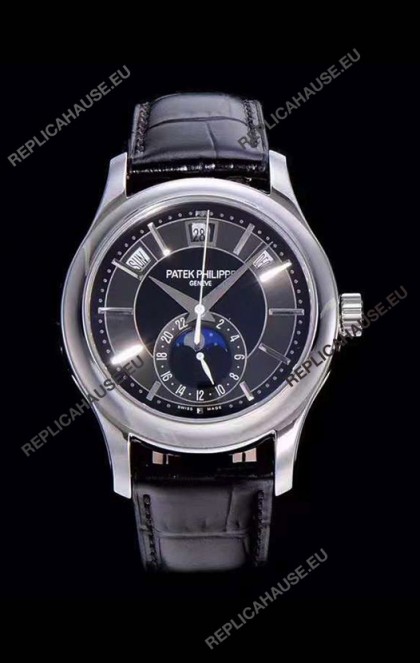 Patek Philippe 5205-001 Complications MoonPhase 1:1 Mirror Swiss Replica Watch Dark Grey Dial