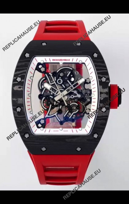 Richard Mille RM055 Black Carbon Casing 1:1 Superclone Genuine Tourbillon Watch 