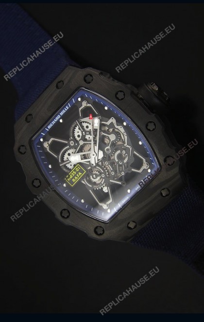 Richard Mille RM35-01 Rafael Nadal Edition Swiss Replica Watch Navy Blue Nylon Strap