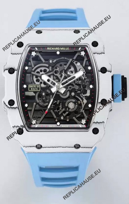 Richard Mille RM35-01 Rafael Nadal Carbon Fiber Casing with Genuine Tourbillon Super Clone Watch