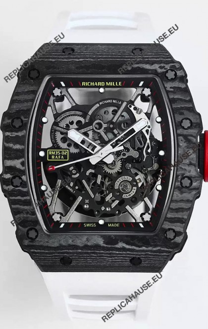 Richard Mille RM35-02 Rafael Nadal Carbon Fiber Casing with Genuine Tourbillon Super Clone Watch