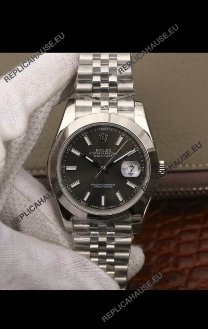 Rolex Datejust 41MM Cal.3135 Movement Swiss Replica Watch in 904L Steel Grey Dial