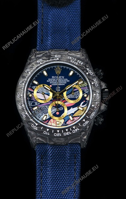 Rolex Daytona CHRONUSART Forged Cabon Casing 1:1 Mirror Replica Multicolored Dial