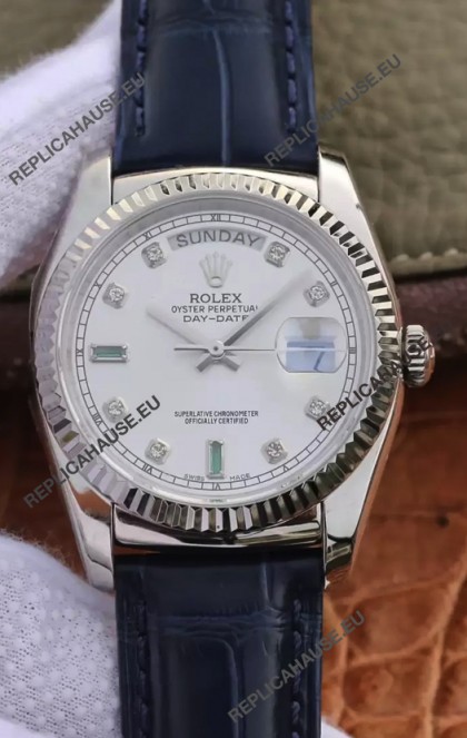 Rolex Day Date 904L Steel Casing Watch in Steel Dial 36MM - 1:1 Mirror Quality 