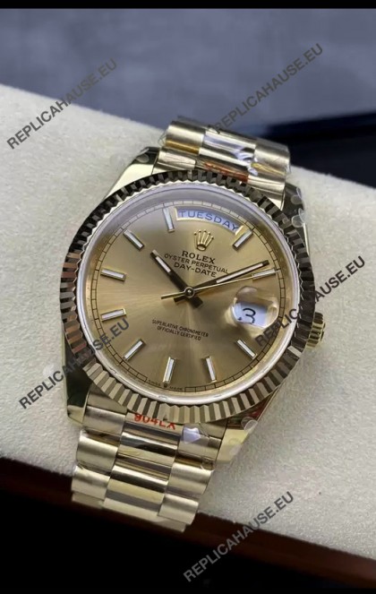Rolex Day Date Presidential 18K Rose Gold Watch 40MM - Gold Dial 1:1 Mirror Quality