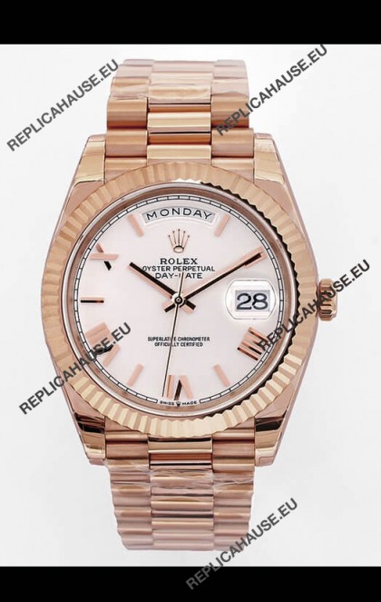 Rolex Day Date Presidential 18K Rose Gold Watch 40MM - Olive Green Dial 1:1 Mirror Quality