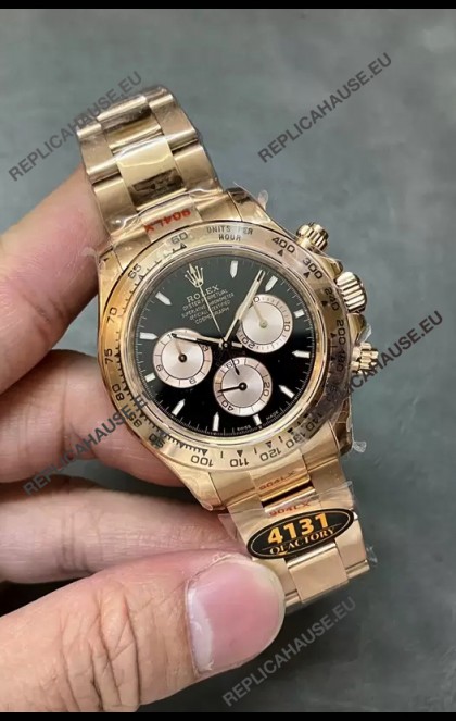 Rolex Daytona REF.126505 Cal 4131 1:1 Swiss Replica Watch - 904L Steel Rose Gold 